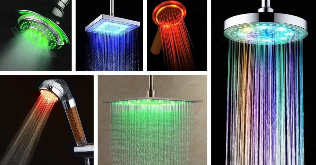 LED rain shower heads